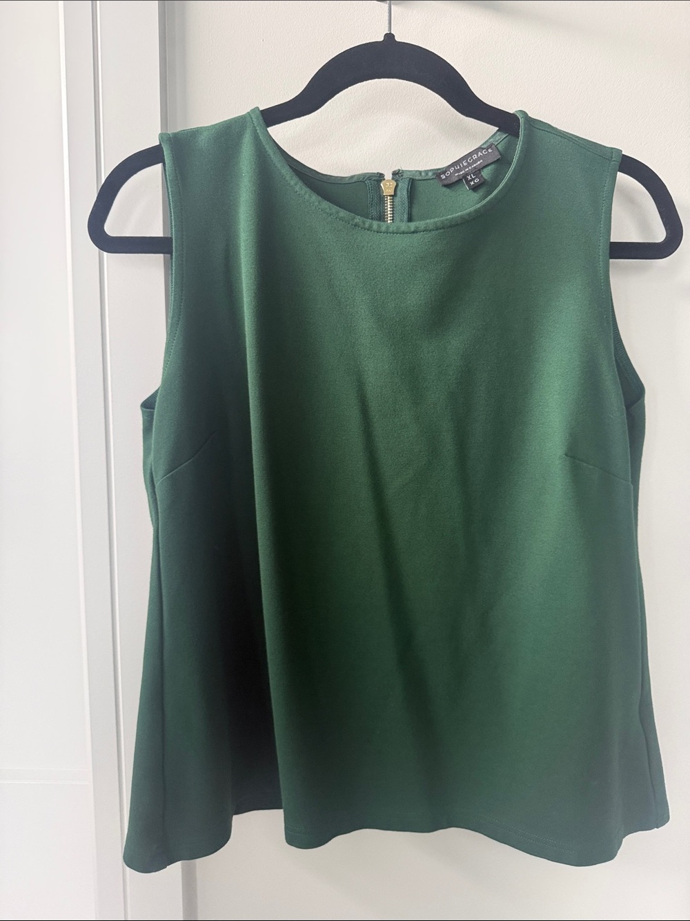 EUC Sophie Grace Forest Green Sleeveless Amelia top, XL